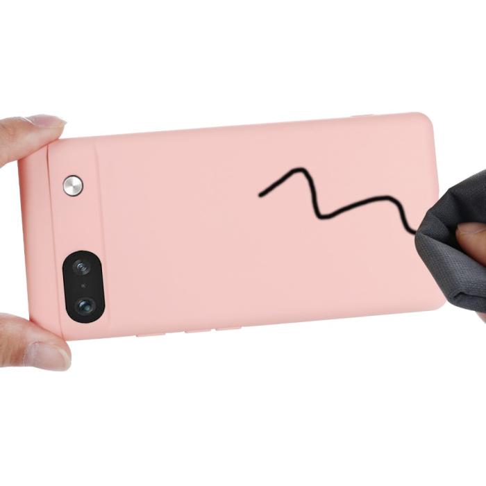 Bild 5,  Google Pixel 7A Skal Liquid Silikon Med Strap Rosa