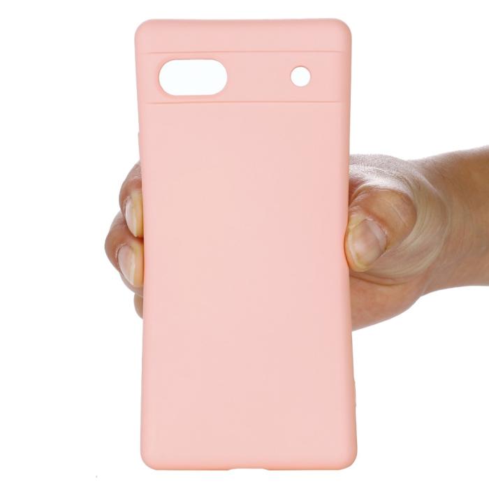 Bild 6,  Google Pixel 7A Skal Liquid Silikon Med Strap Rosa