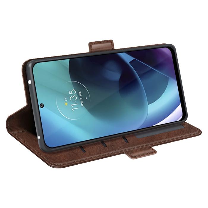 Bild 6,  Motorola Moto G71 Fodral Med Magnetisk Stängning Brun
