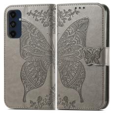  Samsung Galaxy A16 Fodral Med Fj&auml;ril Tryck Gr&aring;