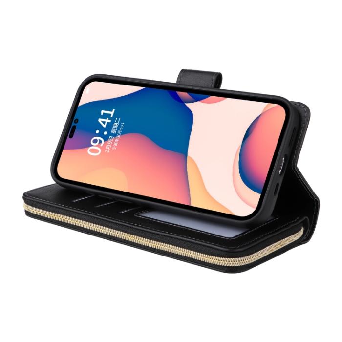 Bild 5,  iPhone 14 Pro Fodral 9-Kort Multifunktionell Svart