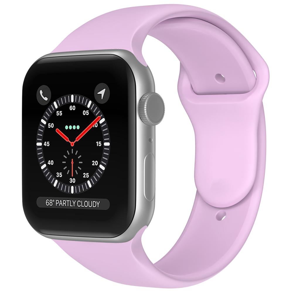 ColorPop Apple Watch 42/44/45/46/49 mm Silikon Armband (M/L) Ljus Lila