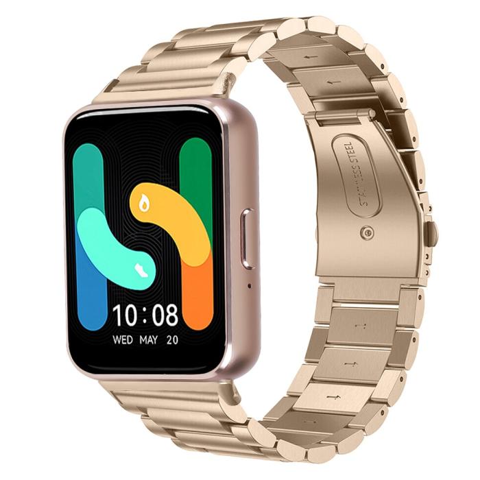 Bild 4,  Samsung Galaxy Watch Fit 3 Armband Rostfritt Stål Guld