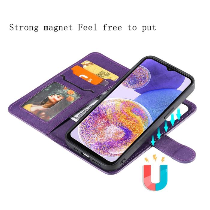 Bild 3,  Samsung Galaxy A23 5G 2in1 Magnet/Plånboksfodral Lila