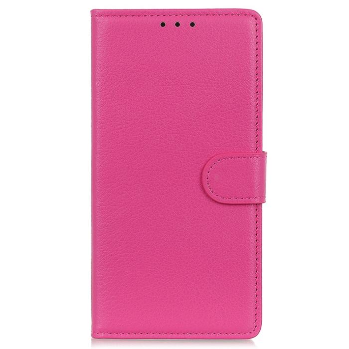 Bild 6,  Samsung Galaxy S23 Ultra Fodral Litchi Läder Rosa