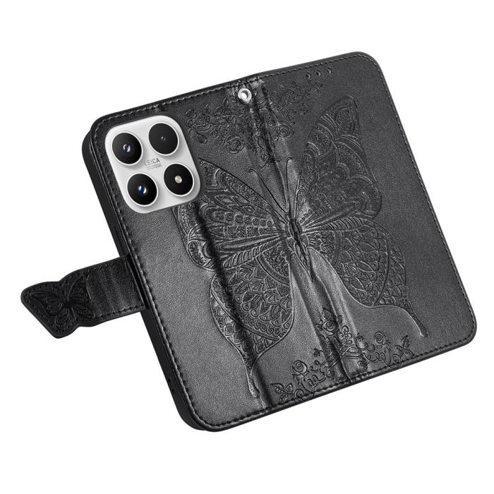 Bild 3,  Xiaomi 17 Fodral Läder Fjäril Svart