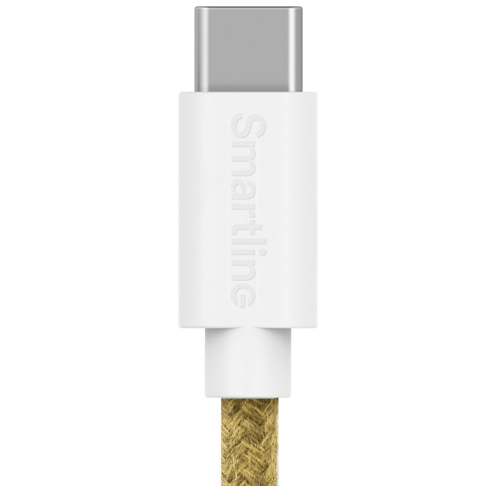 Smartline Smartline 2m 3A USB-C Fuzzy Laddningskabel Sand