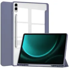  Galaxy Tab S9 FE Plus Fodral Hybrid Pennh&aring;llare Lila