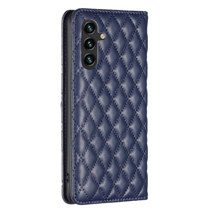 Bild 6, BINFEN BINFEN Galaxy A35 5G Fodral Flip Diamond Läder Blå