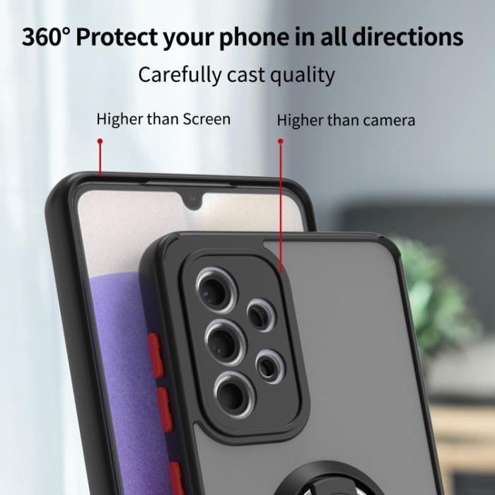 Bild 4,  Samsung Galaxy A33 5G Skal Hybrid Ring Gul