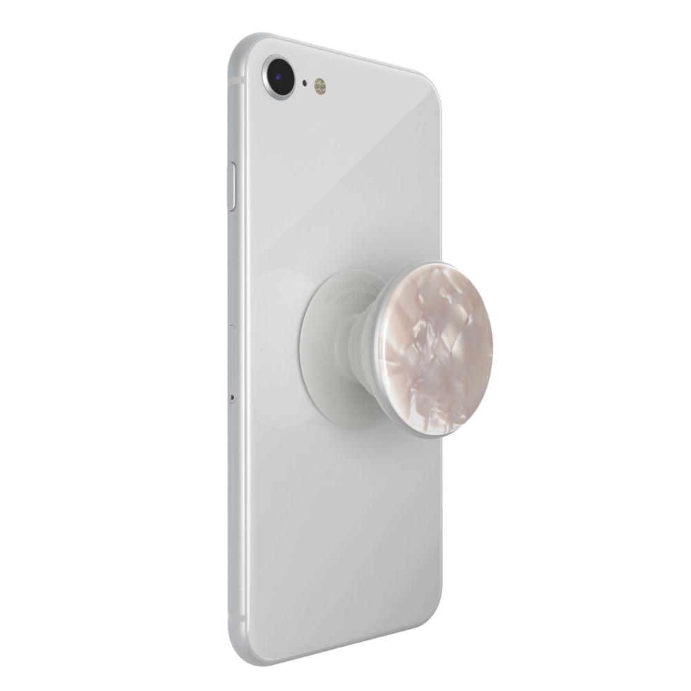 PopSockets PopSockets Avtagbart Grip med Ställfunktion LUXE Acetate Pearl White