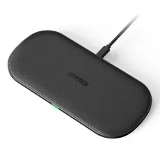 Choetech Choetech 10W 3A 2in1 Tr&aring;dl&ouml;s Qi Laddare f&ouml;r Mobil / H&ouml;rlurar Svart