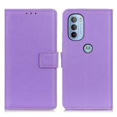 Motorola Moto G31 / G41 Fodral Solid L&auml;der Lila