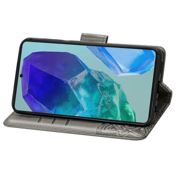 Bild 3,  Samsung Galaxy A16 Fodral Med Fjäril Tryck Grå