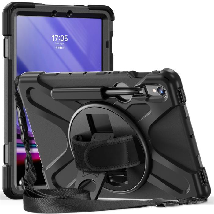 Bild 2,  Galaxy Tab S10 Lite/S10 FE/S9 FE/S9/S8/S7 Skal 360° Hybrid Svart