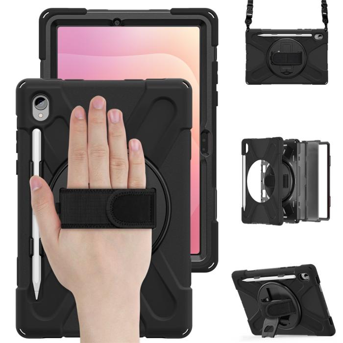 Bild 2,  Samsung Galaxy Tab S11 Skal Shockproof Hybrid Kickstand Svart