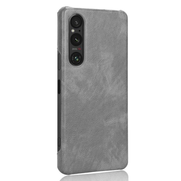 Bild 2,  Sony Xperia 1 V Skal Slim Läder Grå
