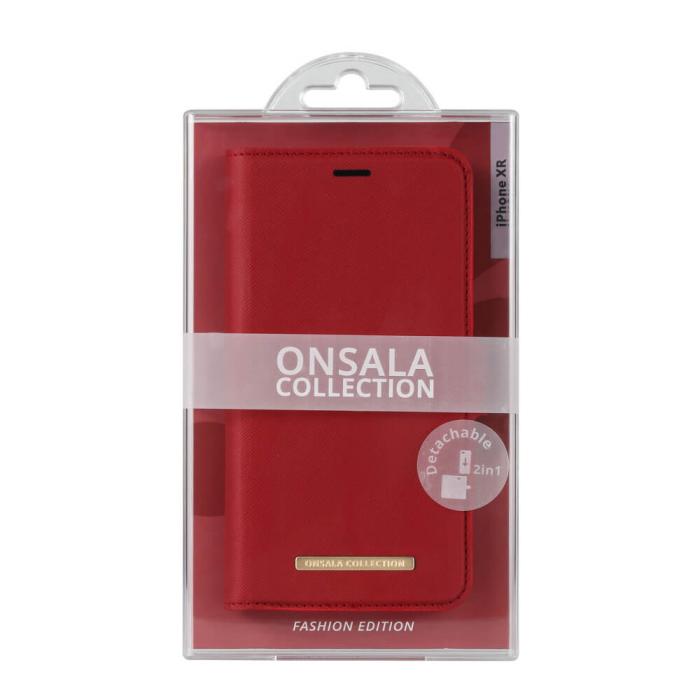 Bild 2, Onsala ONSALA iPhone XR 2in1 Magnet Fodral / Skal Saffiano Red