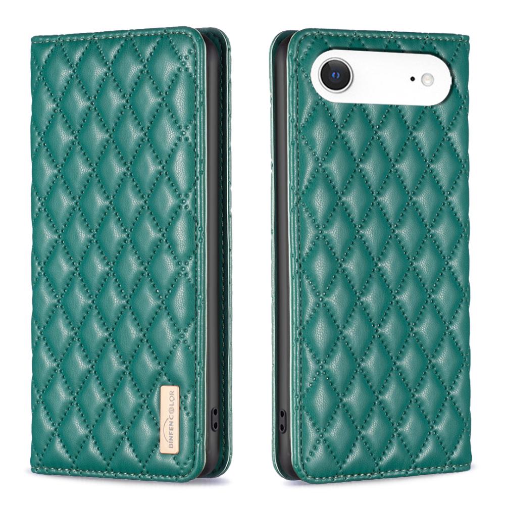 BINFEN BINFEN iPhone Air Fodral Diamond Flip Läder Grön