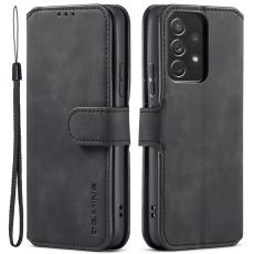 DG.MING DG.MING Samsung Galaxy A53 5G Fodral Retro L&auml;der Svart
