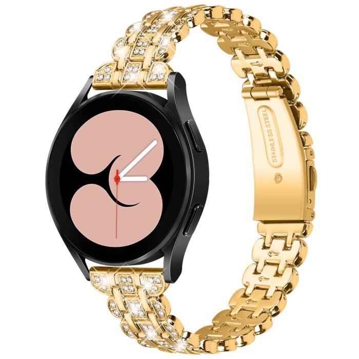Bild 2,  Galaxy Watch FE 40 mm Armband Metall Bling Guld