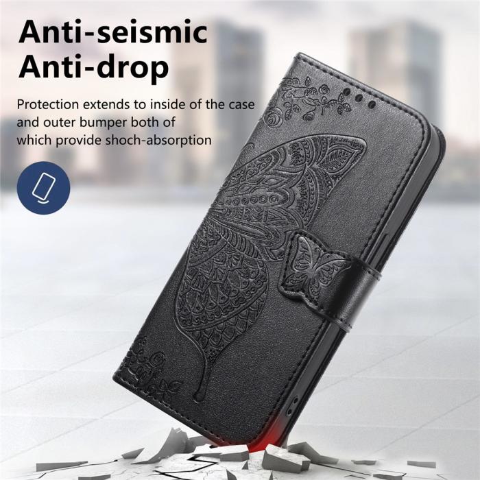 Bild 5,  Xiaomi 17 Fodral Läder Fjäril Svart