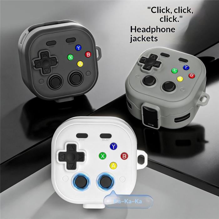Bild 4,  Samsung Galaxy Buds 4 / 4 Pro Skal Game Console Vit