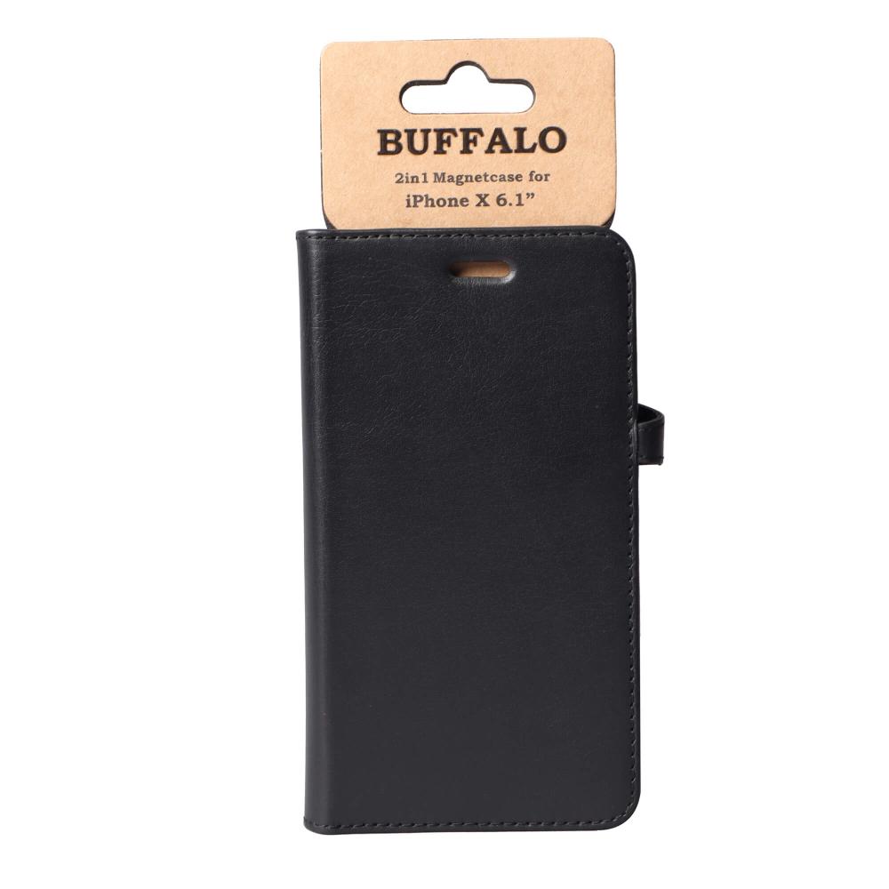 Buffalo Buffalo iPhone XR Fodral 2in1 Äkta Läder Svart