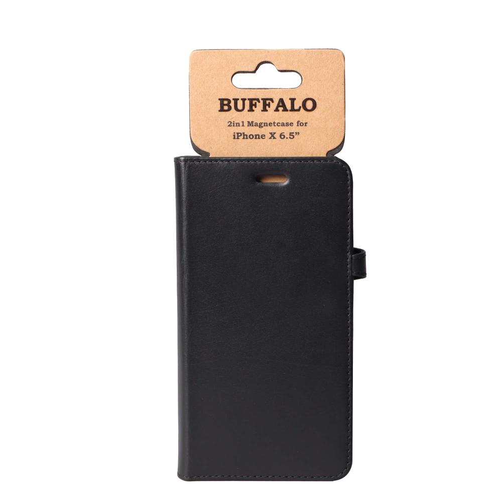 Buffalo Buffalo iPhone Xs Max Fodral 2in1 Äkta Läder Svart