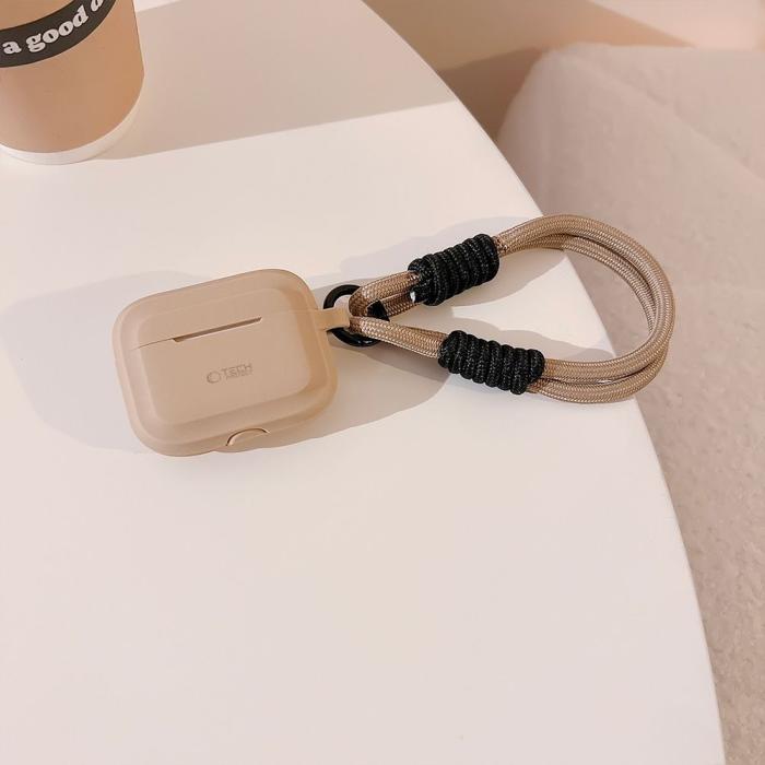 Bild 3, Tech-Protect Tech-Protect AirPods Pro 1/2 Skal Silikon Rope Caffe Latte