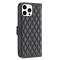  iPhone 16 Pro Fodral Diamond Läder Svart