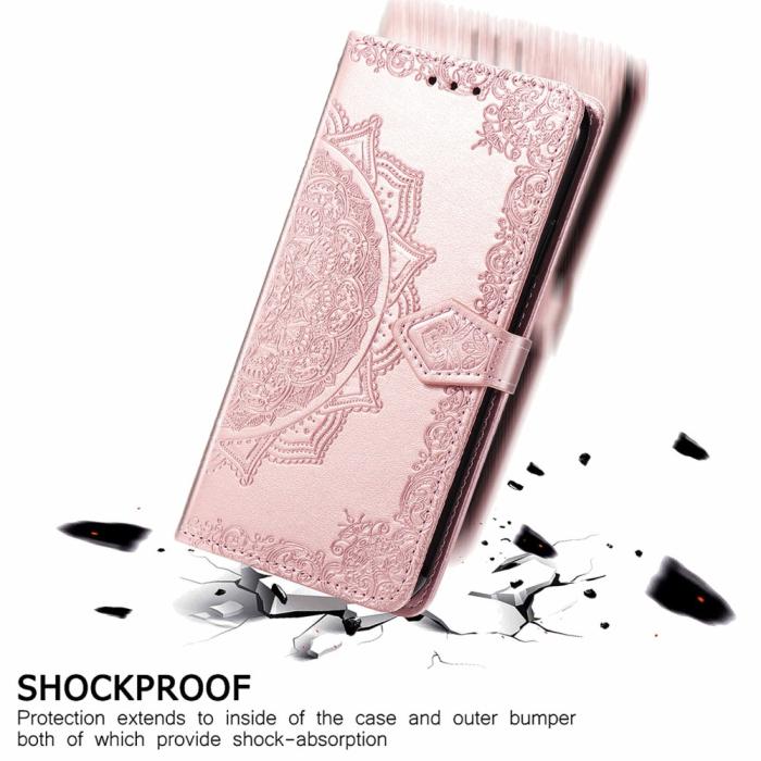 Bild 4,  Samsung Galaxy A16 Fodral Med Mandala Tryck Roséguld