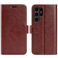  Samsung Galaxy S24 Ultra Fodral Crazy Horse L&auml;der Brun