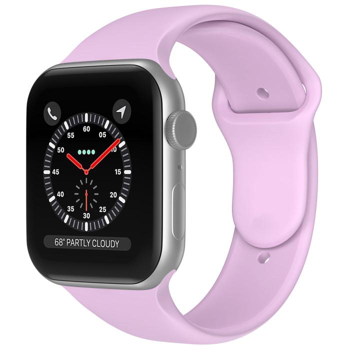 Bild 2, ColorPop Apple Watch 38/40/41/42 mm Silikon Armband (S/M) Ljus Lila