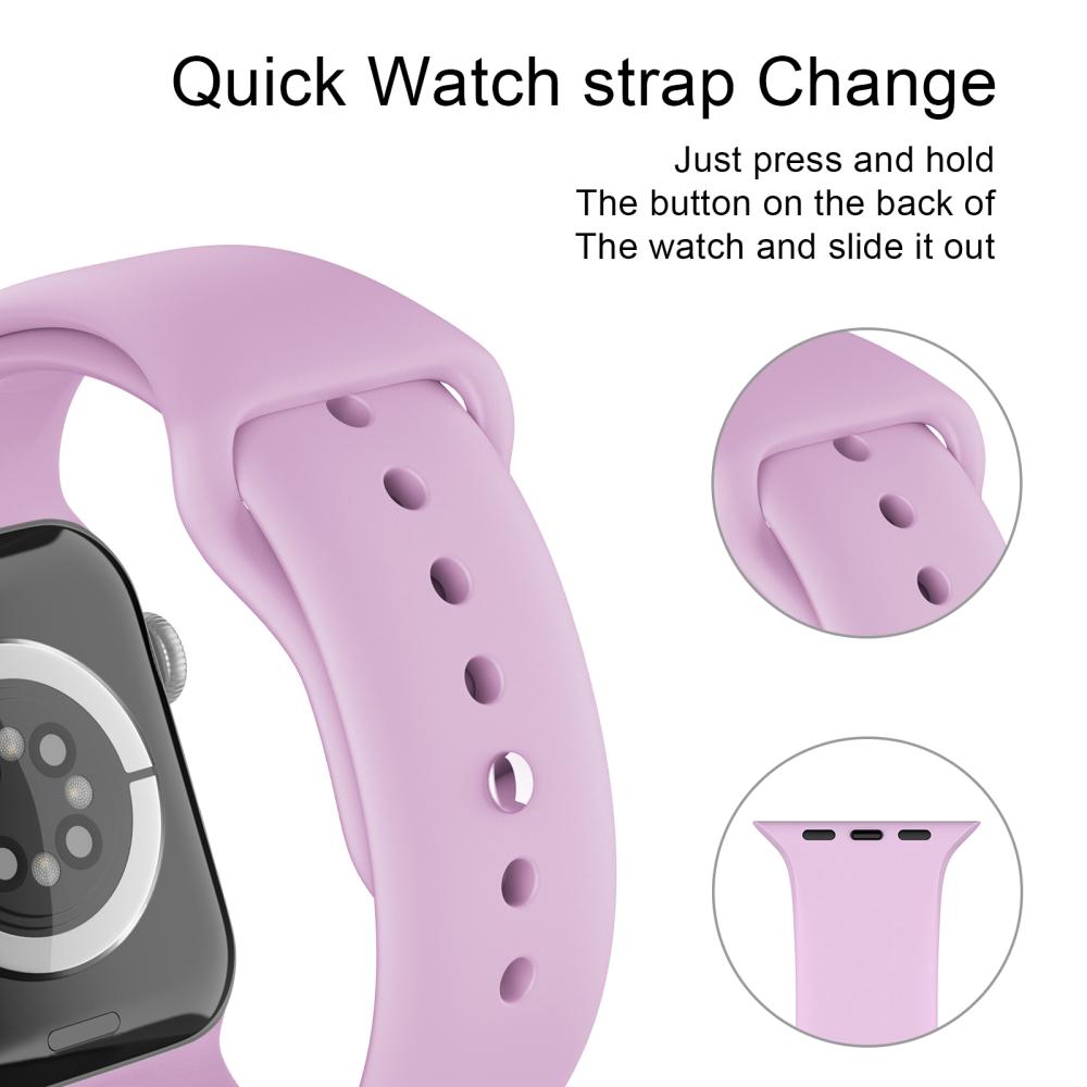 ColorPop Apple Watch 38/40/41/42 mm Silikon Armband (S/M) Ljus Lila