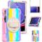  Galaxy Tab S10 Lite/S10 FE/S9 FE/S9/S8/S7 Skal 360° Hybrid Rainbow