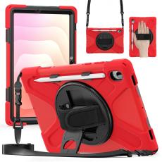  Samsung Galaxy Tab S11 Skal Shockproof Hybrid Kickstand R&ouml;d