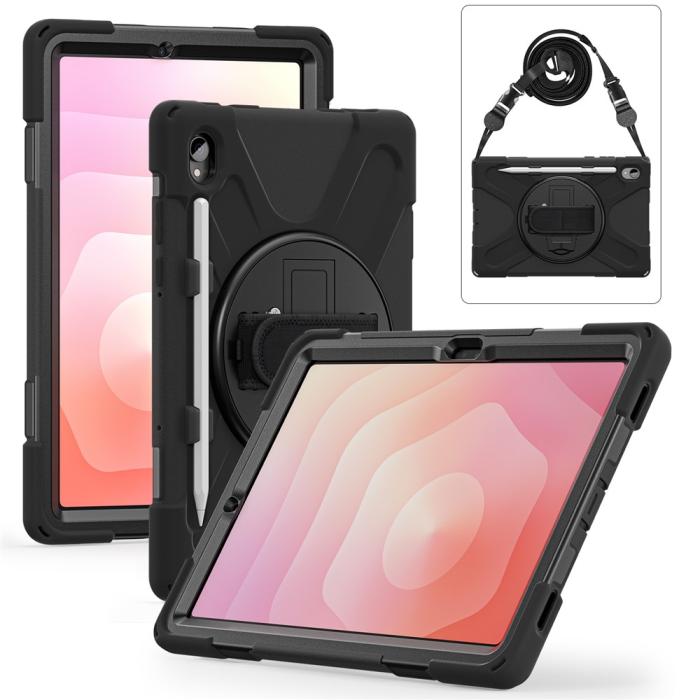 Bild 4,  Samsung Galaxy Tab S11 Skal Shockproof Hybrid Kickstand Svart