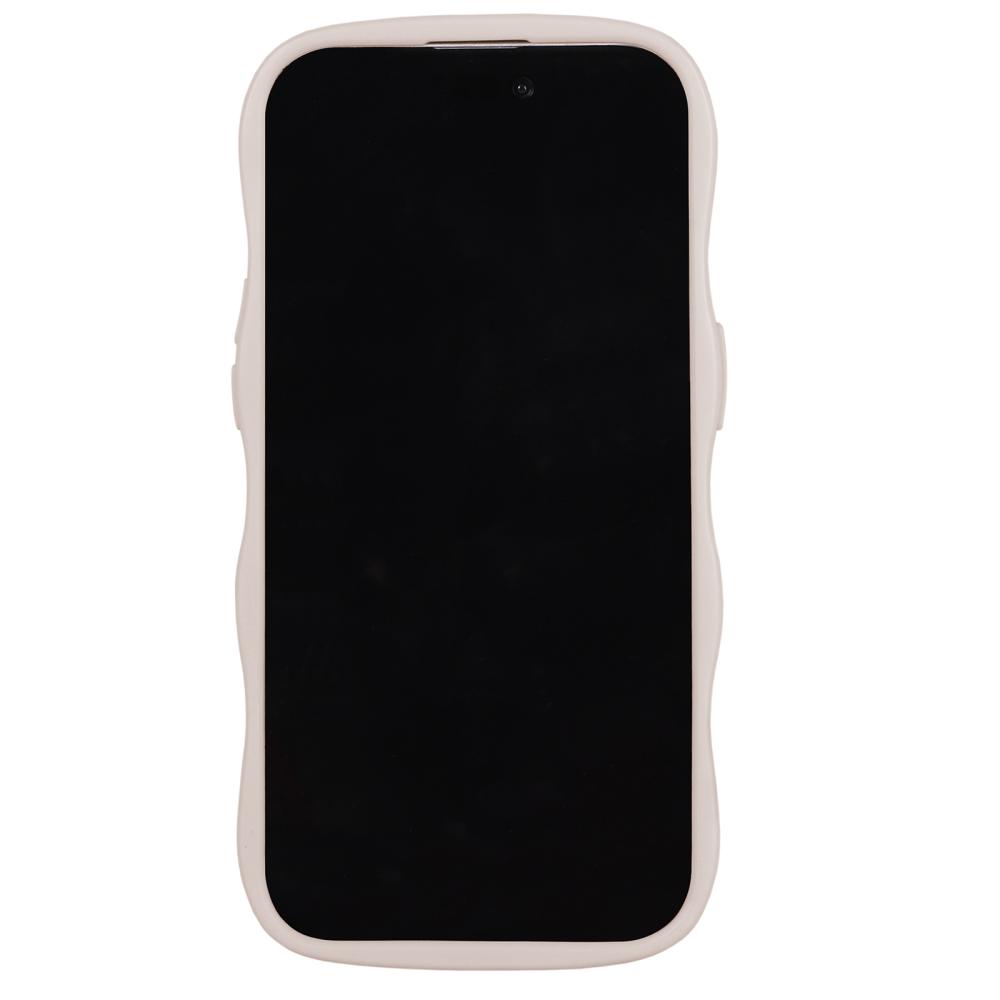 holdit holdit iPhone 15/14/13 Skal Wavy Light Beige Transparent