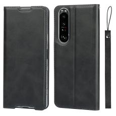  Sony Xperia 1 III - L&auml;der Flip Fodral - Svart