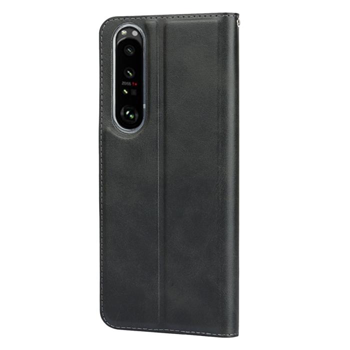 Bild 3,  Sony Xperia 1 III - Läder Flip Fodral - Svart