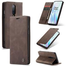 CASEME OnePlus 8 - CASEME Pl&aring;nboksfodral - M&ouml;rk Brun