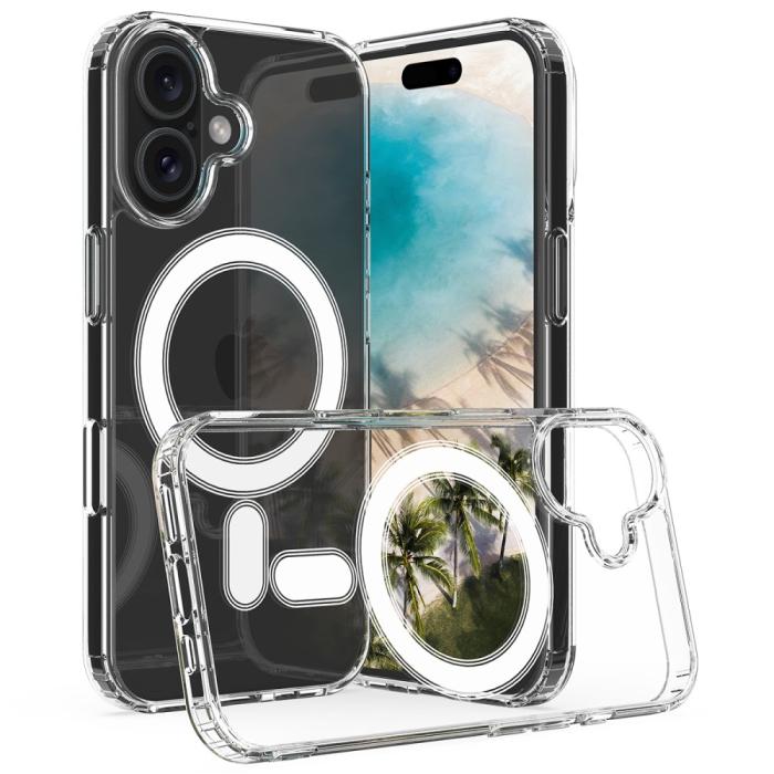 Bild 2,  iPhone 16 Skal MagSafe Akryl/TPU Transparent