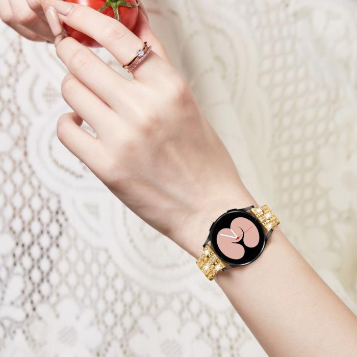 Bild 4,  Galaxy Watch FE 40 mm Armband Metall Bling Guld