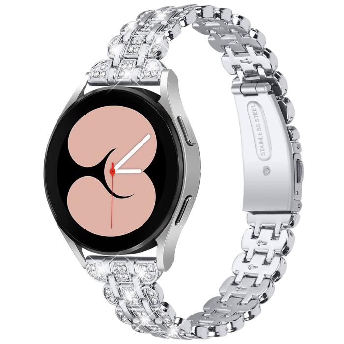 Bild 2,  Galaxy Watch FE 40 mm Armband Metall Bling Silver