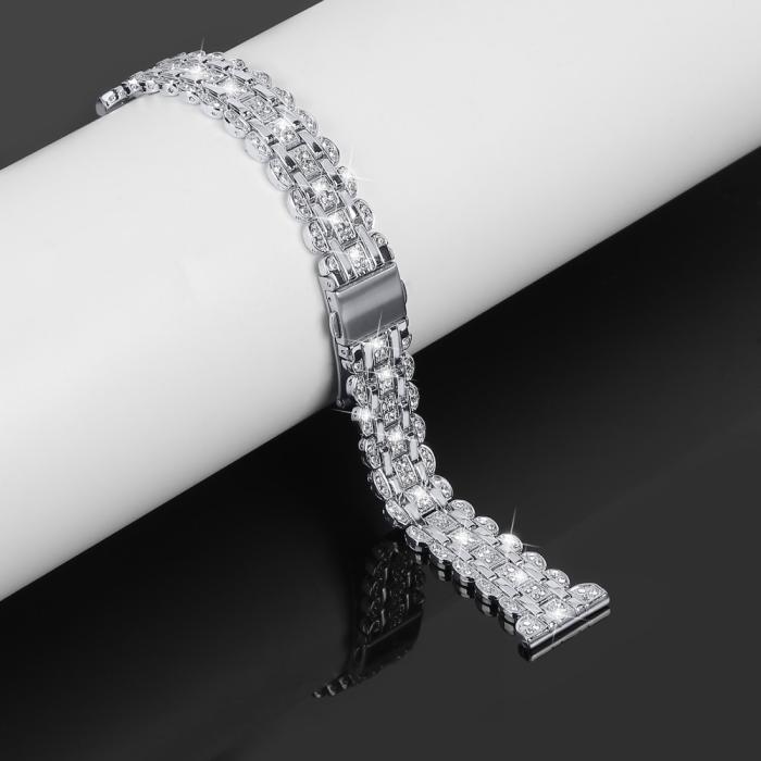 Bild 3,  Galaxy Watch FE 40 mm Armband Metall Bling Silver