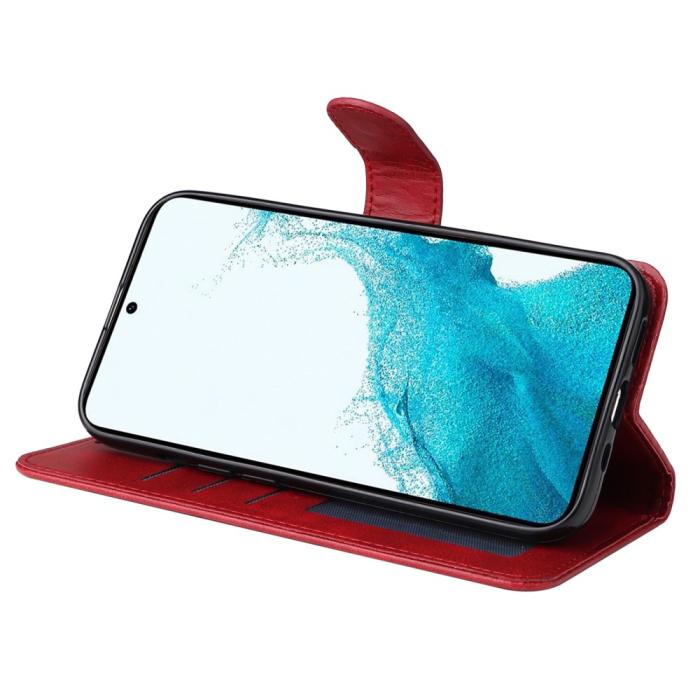 Bild 3,  Samsung Galaxy A34 5G Fodral Läder Röd