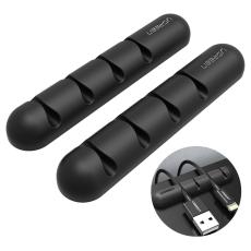 UGREEN UGREEN 2-PACK Kabelh&aring;llare / Kabelkl&auml;mma F&ouml;r 4 Kablar Svart