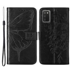 Samsung Galaxy A03s Fodral Tryckt Butterfly Svart