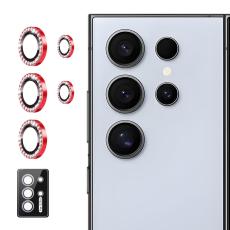 ENKAY ENKAY Galaxy S25 Ultra Linsskydd Rhinestone R&ouml;d